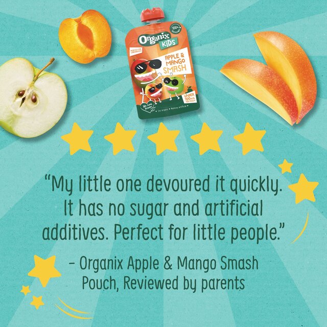 Organix KIDS Mango & Apple Fruit Smash Pouch Kids Snack 3 years+ thumbnail 6