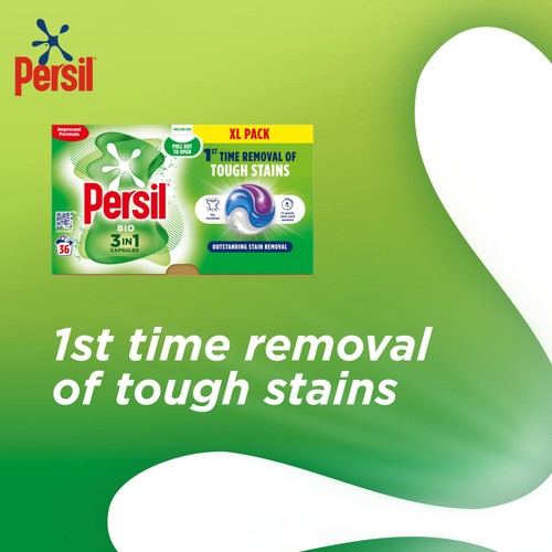 Persil Bio 3 in 1 Laundry Washing Detergent Capsules 36 Washes thumbnail 8