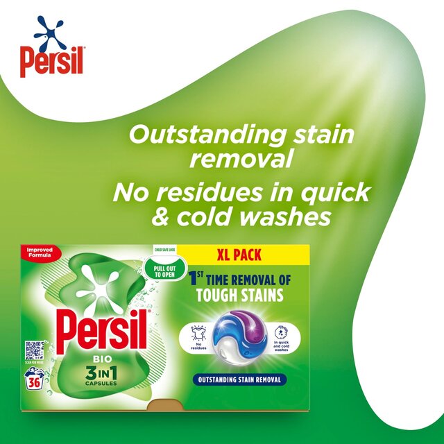 Persil Bio 3 in 1 Laundry Washing Detergent Capsules 36 Washes thumbnail 3