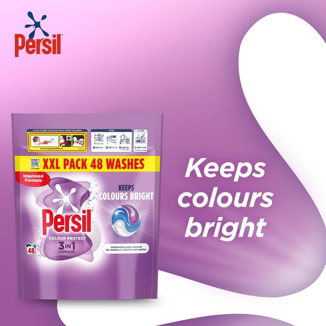 Persil Colour 3 in 1 Laundry Washing Detergent Capsules 48 Washes thumbnail 4