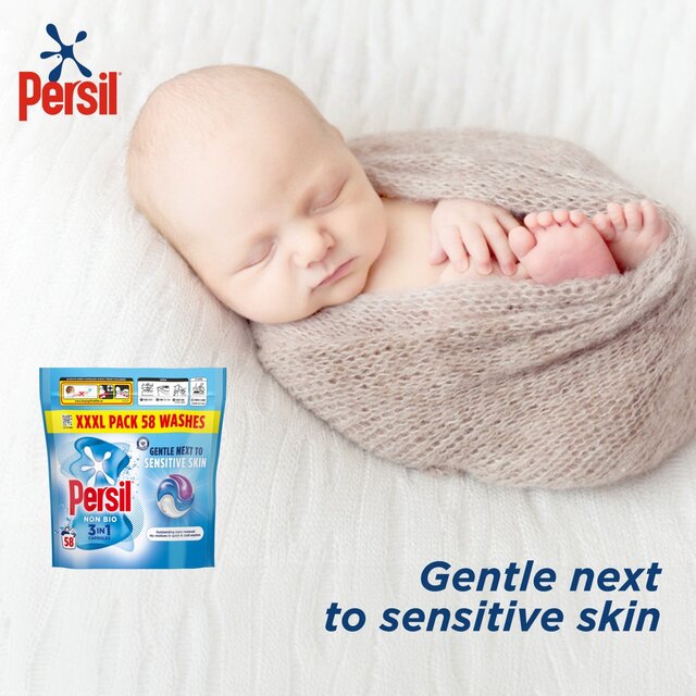 Persil Non Bio 3 in 1 Laundry Washing Detergent Capsules 58 Washes thumbnail 3