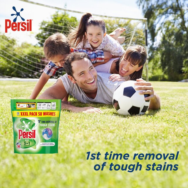 Persil Bio 3 in 1 Laundry Washing Detergent Capsules 58 Washes thumbnail 2