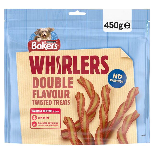 Bakers Whirlers Bacon and Cheese Dog Treats thumbnail 3