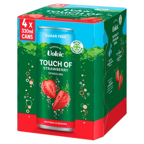 Touch of Strawberry Sparkling Sugar Free Flavoured Water by Volvic thumbnail 2