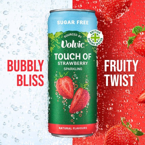 Touch of Strawberry Sparkling Sugar Free Flavoured Water by Volvic thumbnail 7