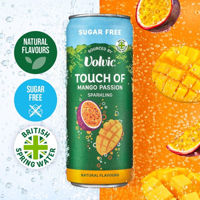 Touch of Mango Passion Sparkling Sugar Free Flavoured Water by Volvic thumbnail 4