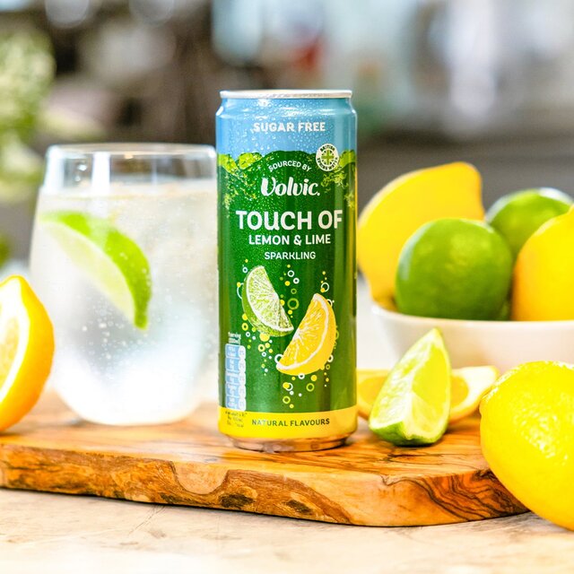 Touch of Lemon & Lime Sparkling Sugar Free Flavoured Water by Volvic thumbnail 3