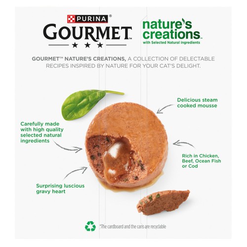 Gourmet Nature's Creations Gravy Heart Chicken Ocean Fish Wet Cat Food thumbnail 8