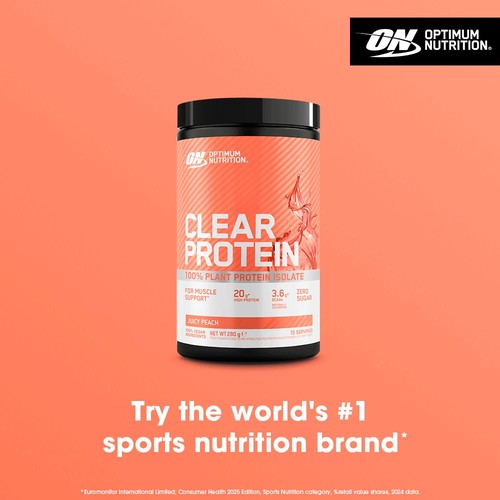 Optimum Nutrition Plant Isolate Clear Protein Juicy Peach thumbnail 3
