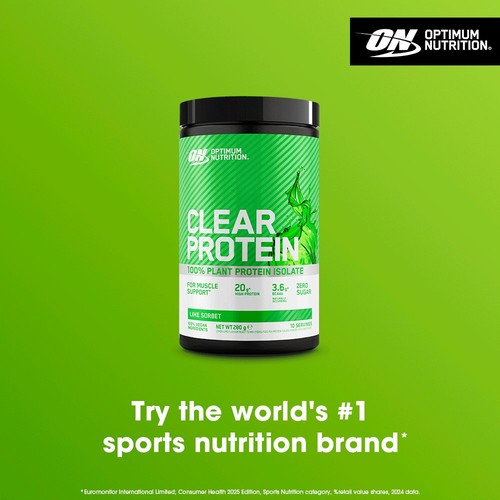 Optimum Nutrition Plant Isolate Clear Protein Lime Sorbet thumbnail 4