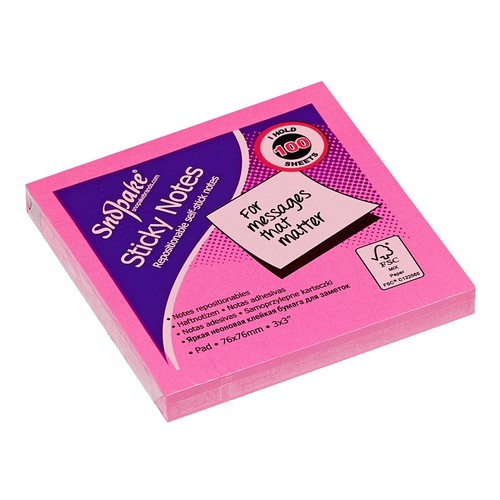 Snopake Neon Sticky Notes 3"x3" 600 Sheets thumbnail 4