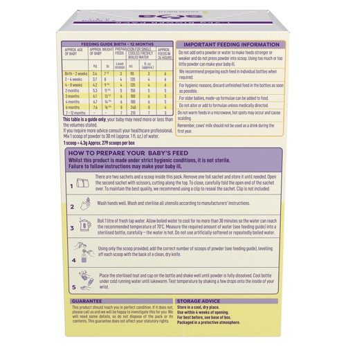 SMA Stage 1 First Infant Baby Milk Formula Powder from birth 1.2kg thumbnail 2