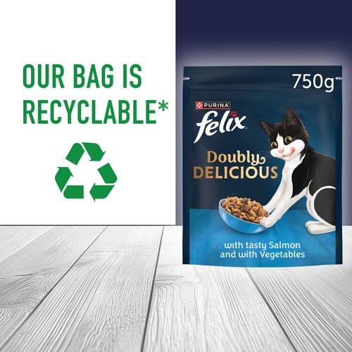 Felix Doubly Delicious Salmon & Vegetables Dry Cat Food thumbnail 6
