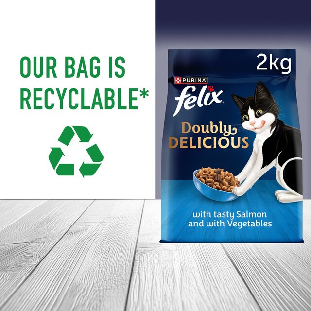 Felix Doubly Delicious Salmon & Vegetables Dry Cat Food thumbnail 9