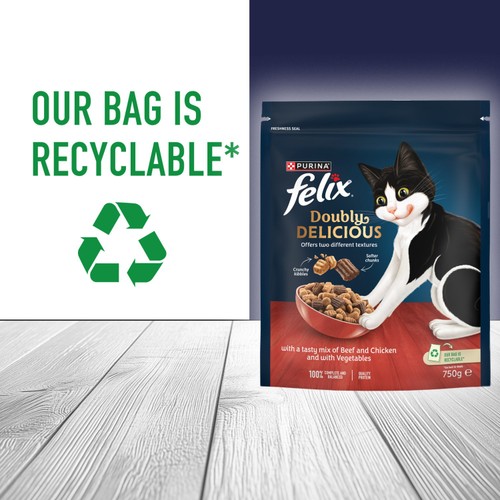 Felix Doubly Delicious Beef Chicken & Vegetables Dry Cat Food thumbnail 8
