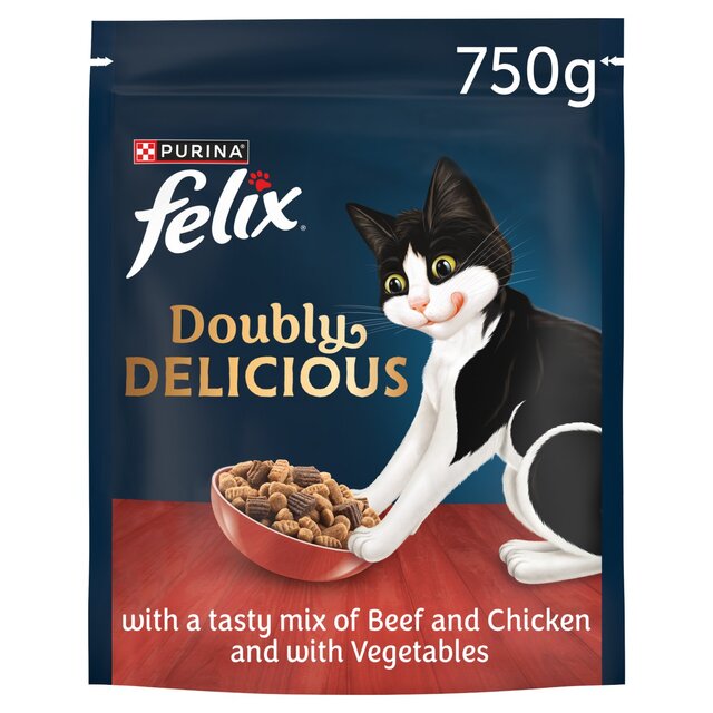 Felix Doubly Delicious Beef Chicken & Vegetables Dry Cat Food