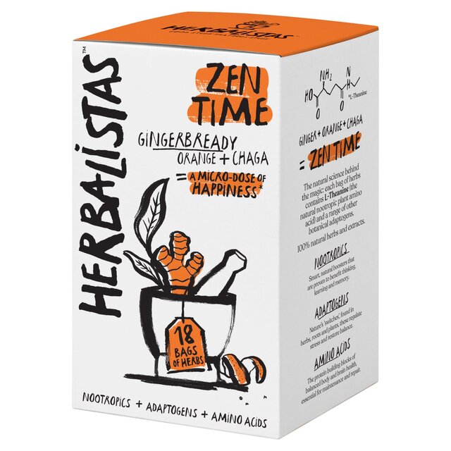 Herbalistas Zen Time Herbal Tea with Gingerbread, Orange & Chaga thumbnail 3