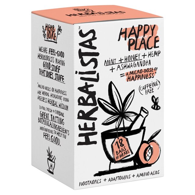 Herbalistas Happy Place Herbal Tea with Mint, Honey & Hemp thumbnail 3