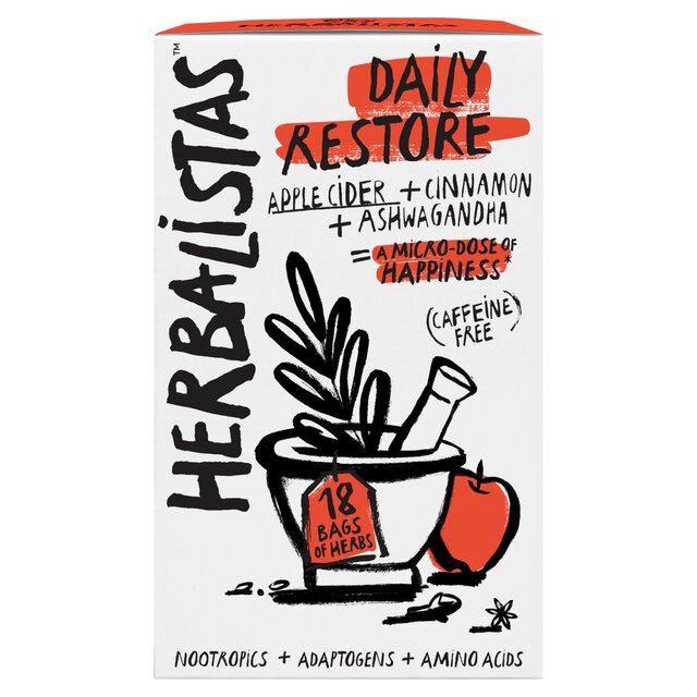 Herbalistas Daily Restore Herbal Tea with Apple, Cinnamon & Ashwagandha