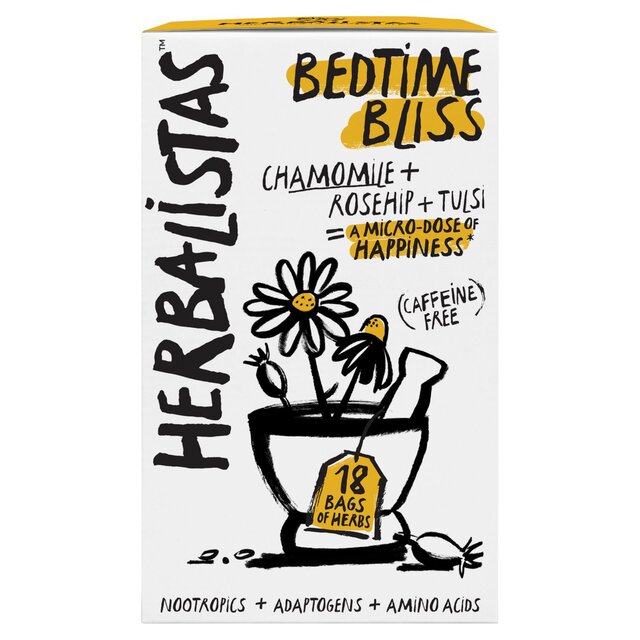 Herbalistas Bedtime Bliss Herbal Tea with Chamomile, Rosehip & Tulsi