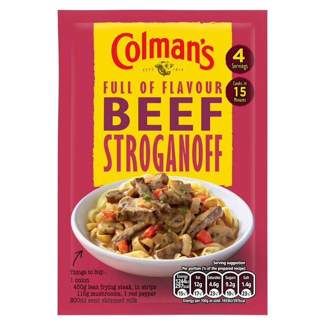 Colman's Beef Stroganoff Recipe Mix 39 G thumbnail 2