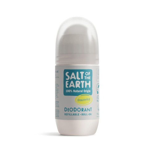 Salt of the Earth Unscented Natural Deodorant Refillable Roll-on