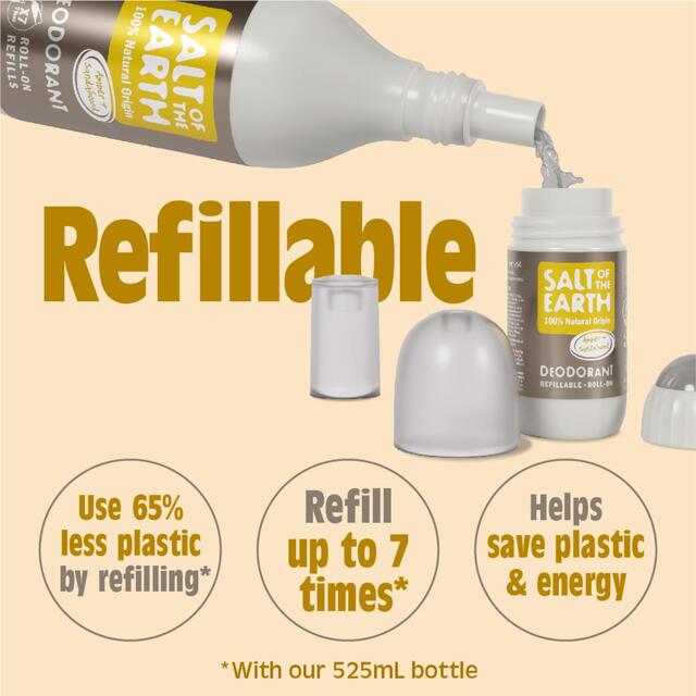 Salt of the Earth Amber & Sandalwood Deodorant Refillable Roll-on thumbnail 4
