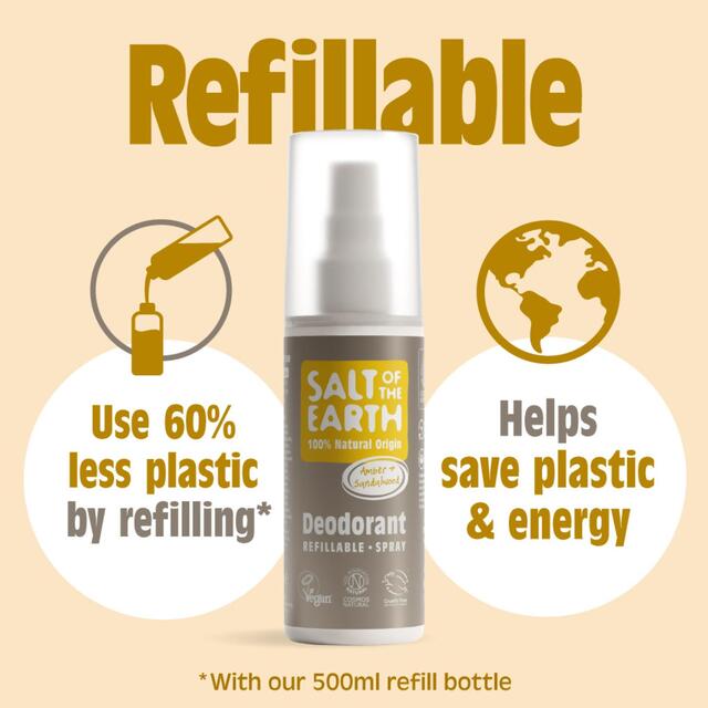 Salt of the Earth Amber & Sandalwood Natural Deodorant Spray 100ml thumbnail 2
