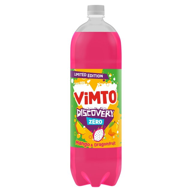 Vimto Discovery Mango & Dragon Fruit No Added Sugar Fizzy Drink