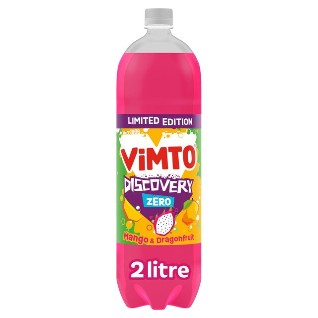 Vimto Discovery Mango & Dragon Fruit No Added Sugar Fizzy Drink thumbnail 2