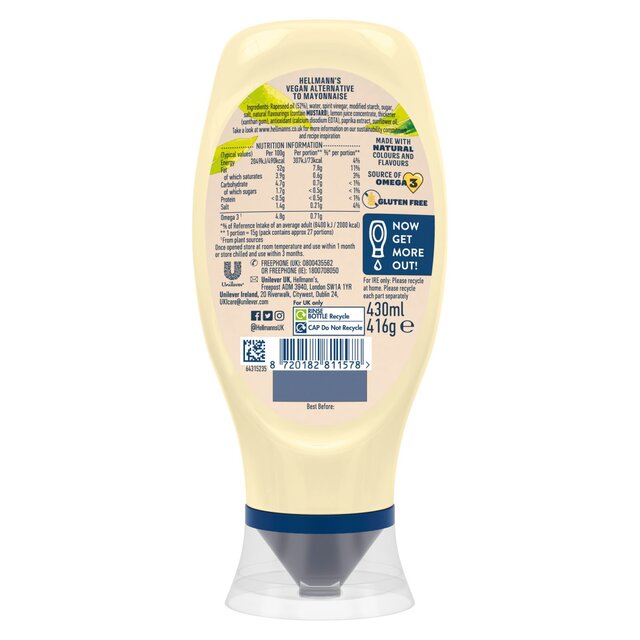 Hellmann's Plant Based Mayonnaise thumbnail 3