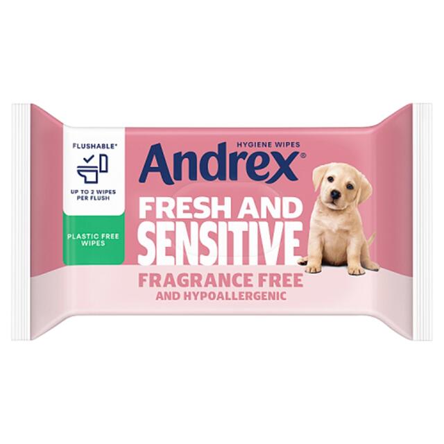 Andrex Fresh and Sensitive Flushable Hygiene Wipes