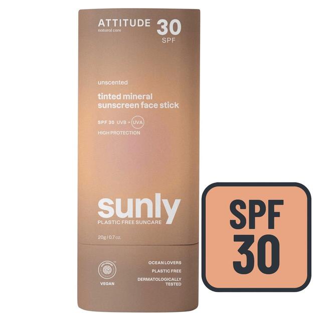 ATTITUDE Sunly - Sunscreen Stick - Tinted - Unscented - 30 SPF