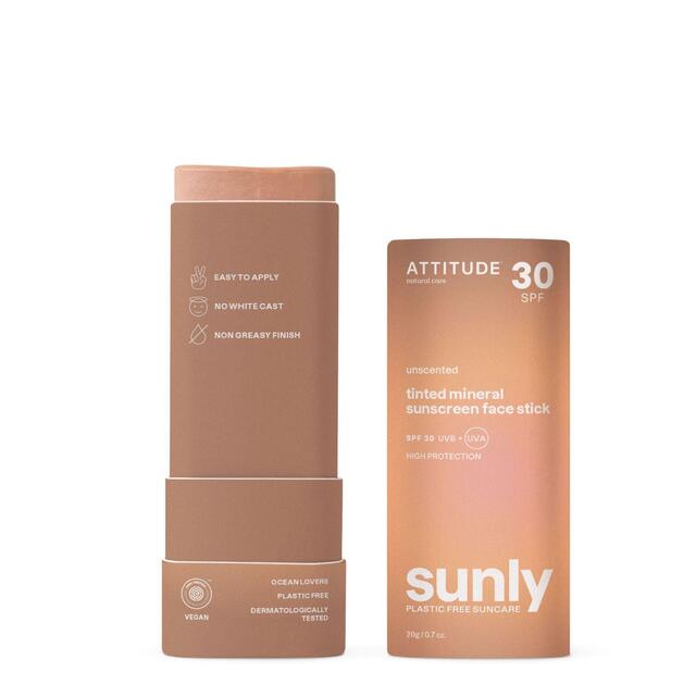ATTITUDE Sunly - Sunscreen Stick - Tinted - Unscented - 30 SPF thumbnail 3