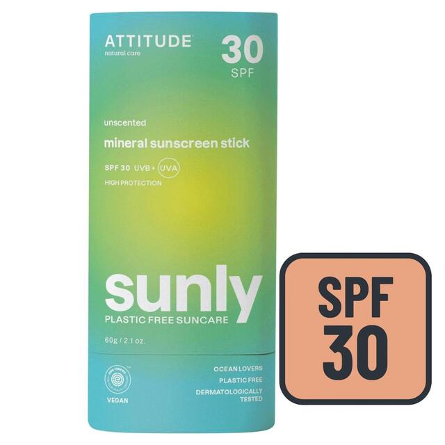 ATTITUDE Sunly - Sunscreen Stick - Unscented - 30 SPF
