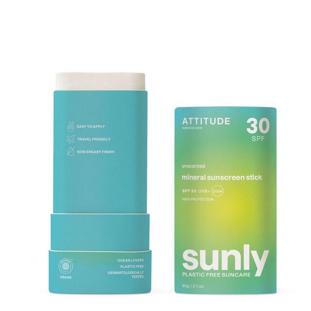 ATTITUDE Sunly - Sunscreen Stick - Unscented - 30 SPF thumbnail 3