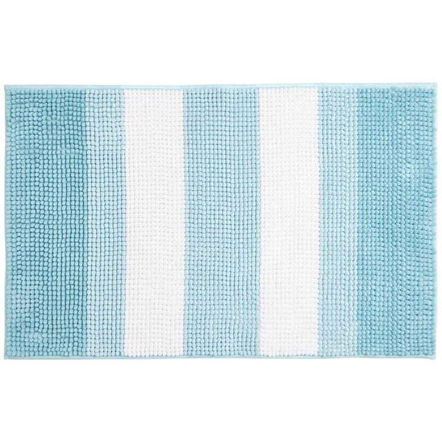 M&S Collection Bobble Striped Bath Mat, Duck Egg