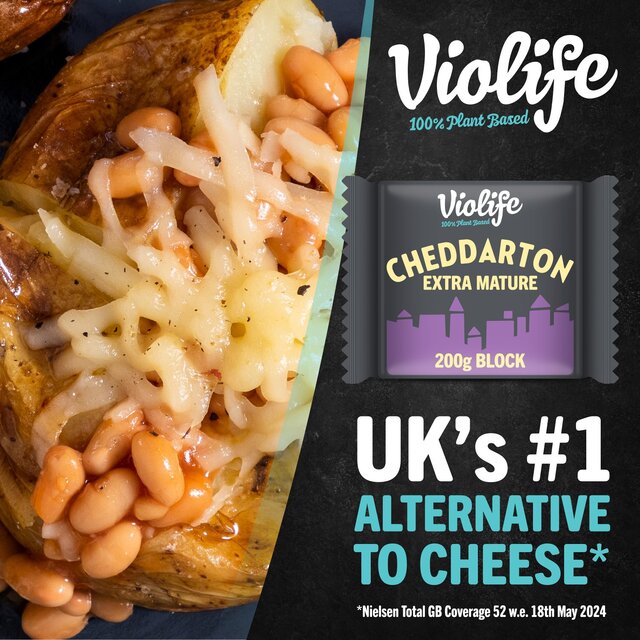 Violife Cheddarton Extra Mature Block Cheddar Cheese Alternative thumbnail 2