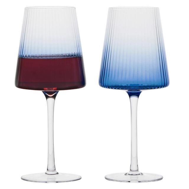 Anton Studio Designs Empire Blue Wine Glasses thumbnail 2