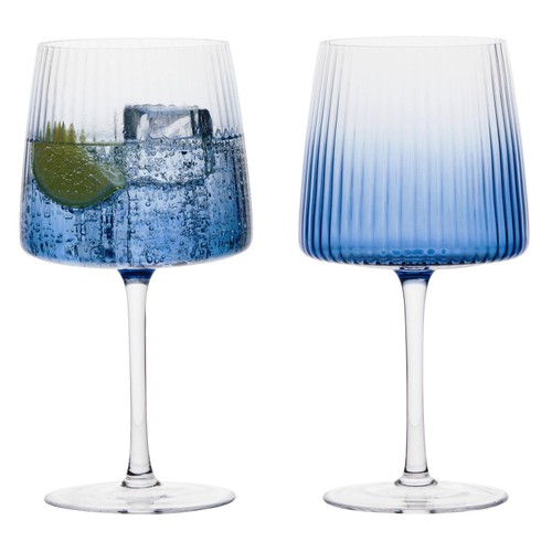Anton Studio Designs Empire Blue Gin Glasses thumbnail 2