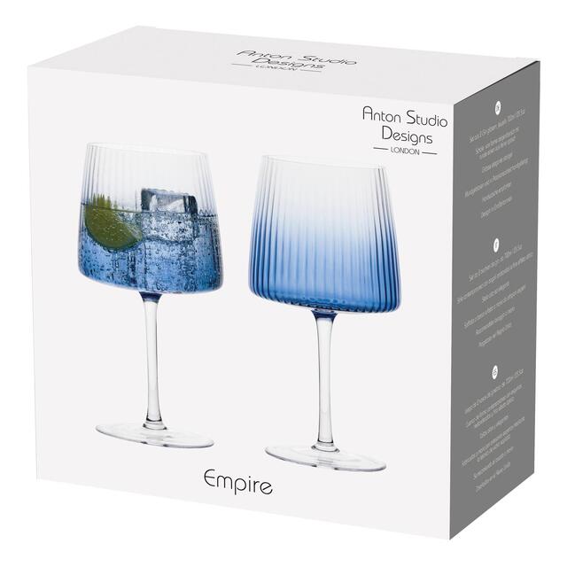 Anton Studio Designs Empire Blue Gin Glasses thumbnail 4