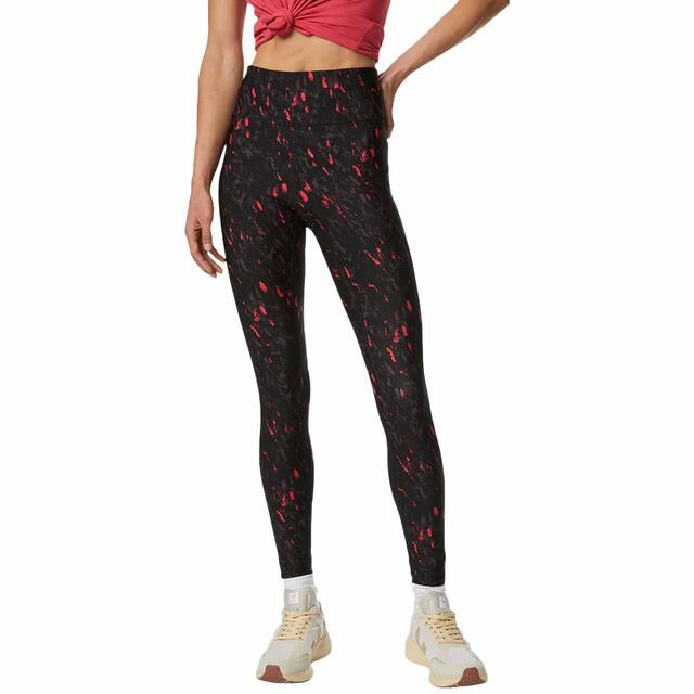 M&S Womens High Waisted Gym Leggings, Size 8, Raspberry thumbnail 2