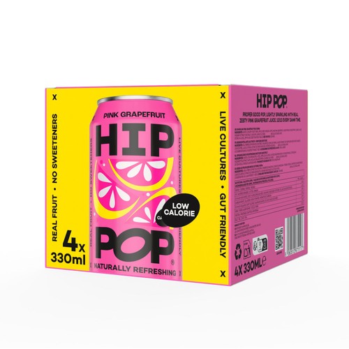 Hip Pop Pink Grapefruit Fizzy Drink thumbnail 6