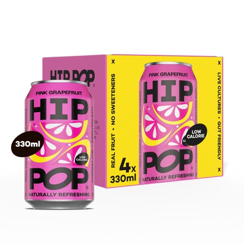 Hip Pop Pink Grapefruit Fizzy Drink thumbnail 7
