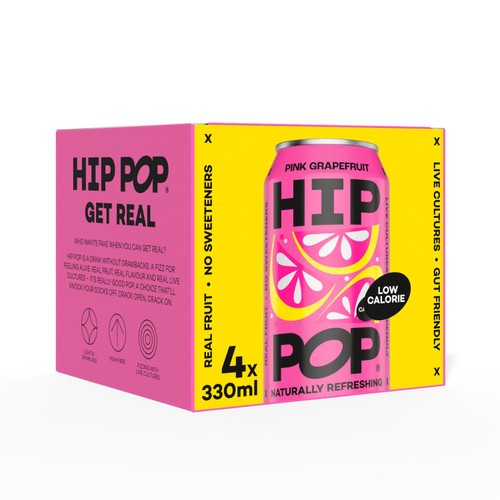 Hip Pop Pink Grapefruit Fizzy Drink thumbnail 8