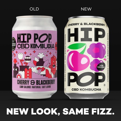Hip Pop Cherry & Blackberry CBD Kombucha thumbnail 2