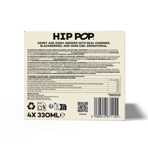 Hip Pop Cherry & Blackberry CBD Kombucha thumbnail 4