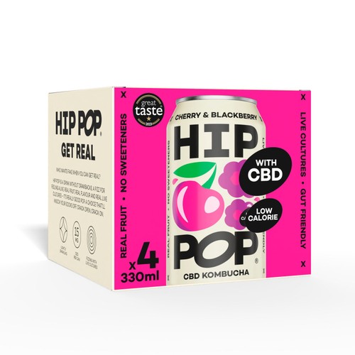 Hip Pop Cherry & Blackberry CBD Kombucha thumbnail 7
