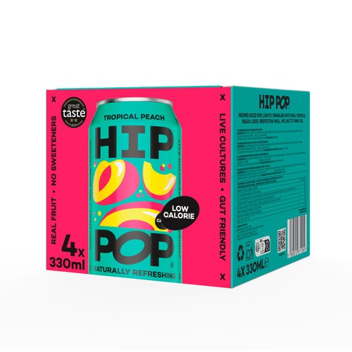 Hip Pop Tropical Peach Fizzy Drink thumbnail 9