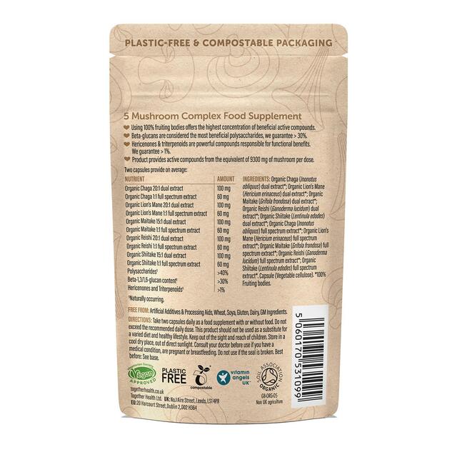 Together Health Mushroom 5 Lions Mane, Chaga & Reishi thumbnail 2